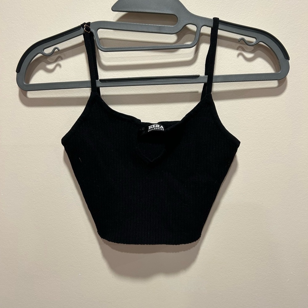 Hera Collection Black Fitted Crop Camisole